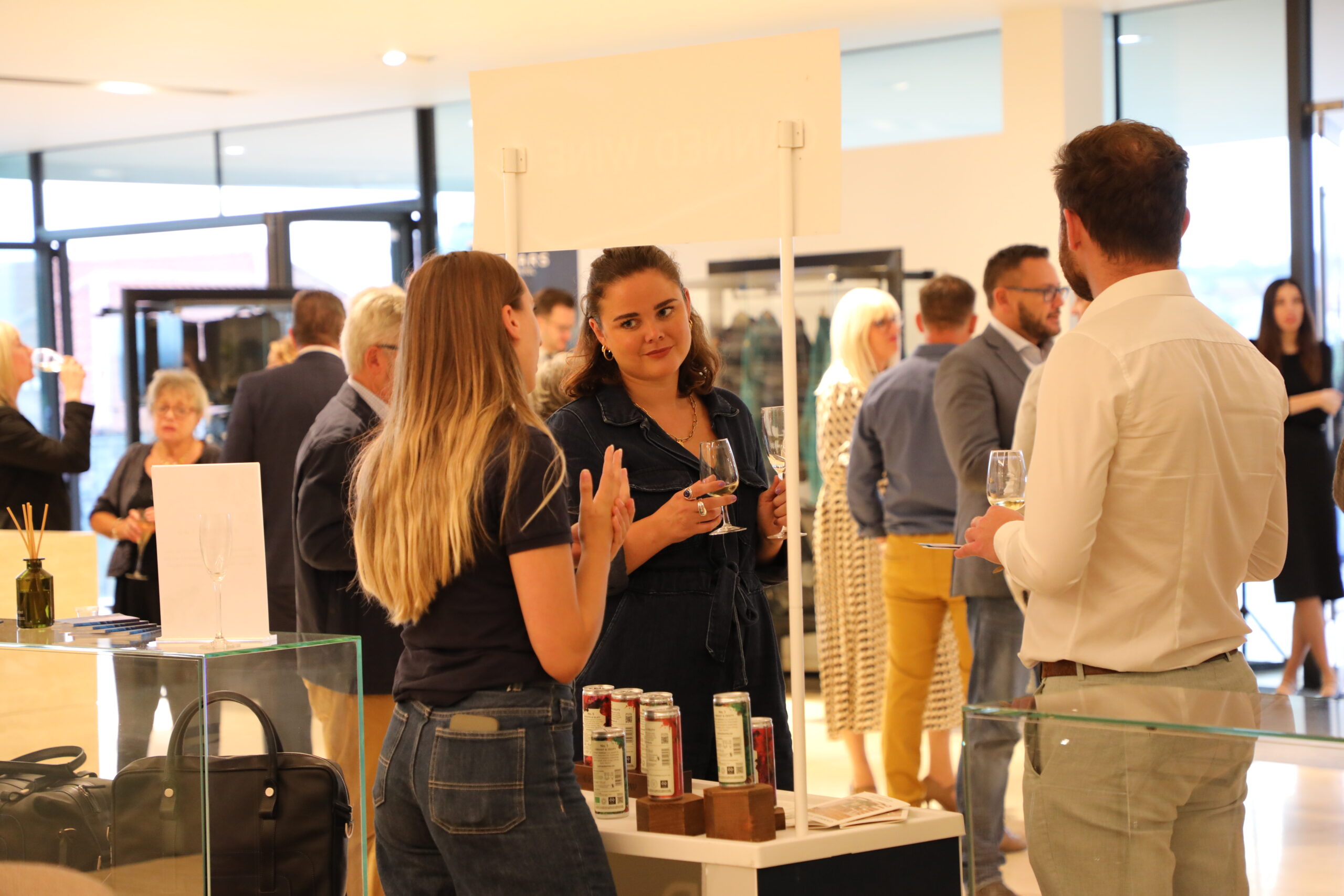 Lauren serves a range of wines to Aston Martin guests at Canned Wine Co.'s Bristol Film Festival private event.