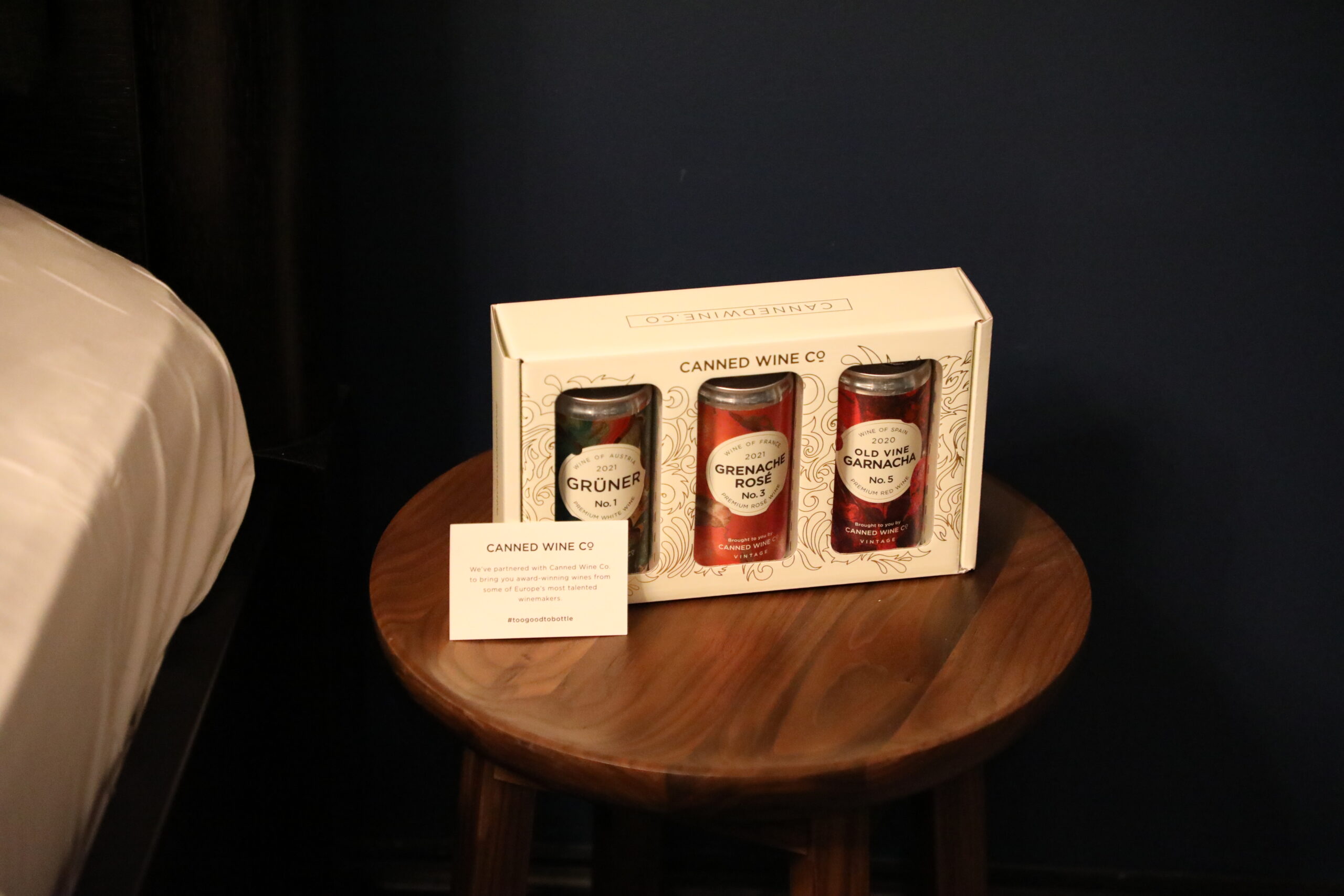 Canned Wine Co. gift boxes available in The Abbey Hotel