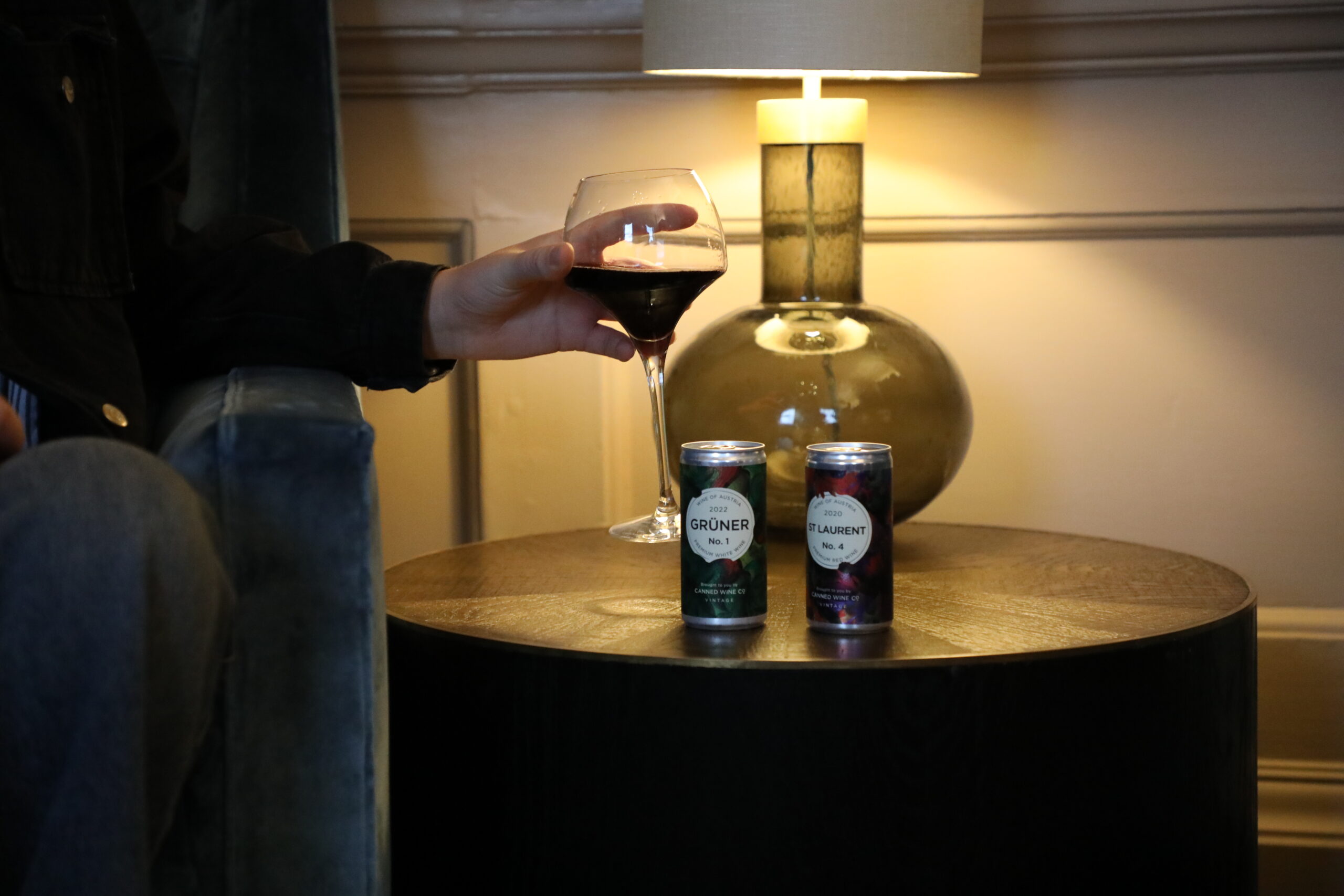 Enjoy a glass of Canned Wine Co. at the Royal Crescent Hotel