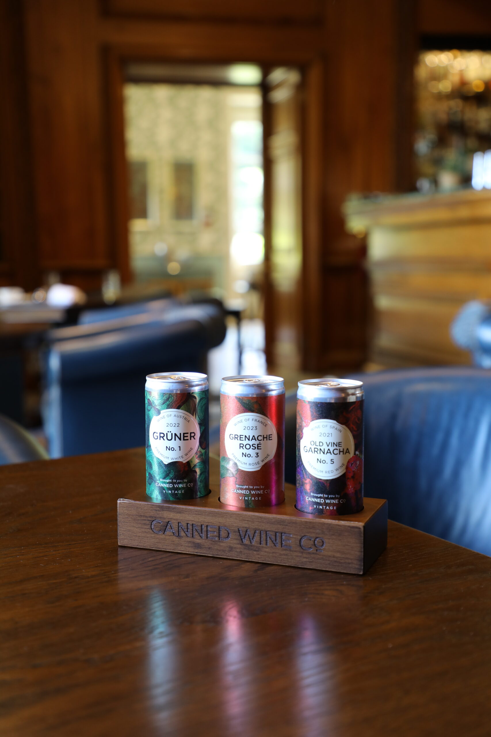 Canned Wine Co. on a block at Lainston House