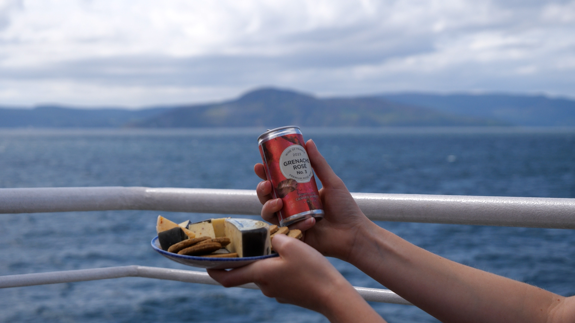 CalMac Ferries with Canned Wine Co. and a cheeseboard