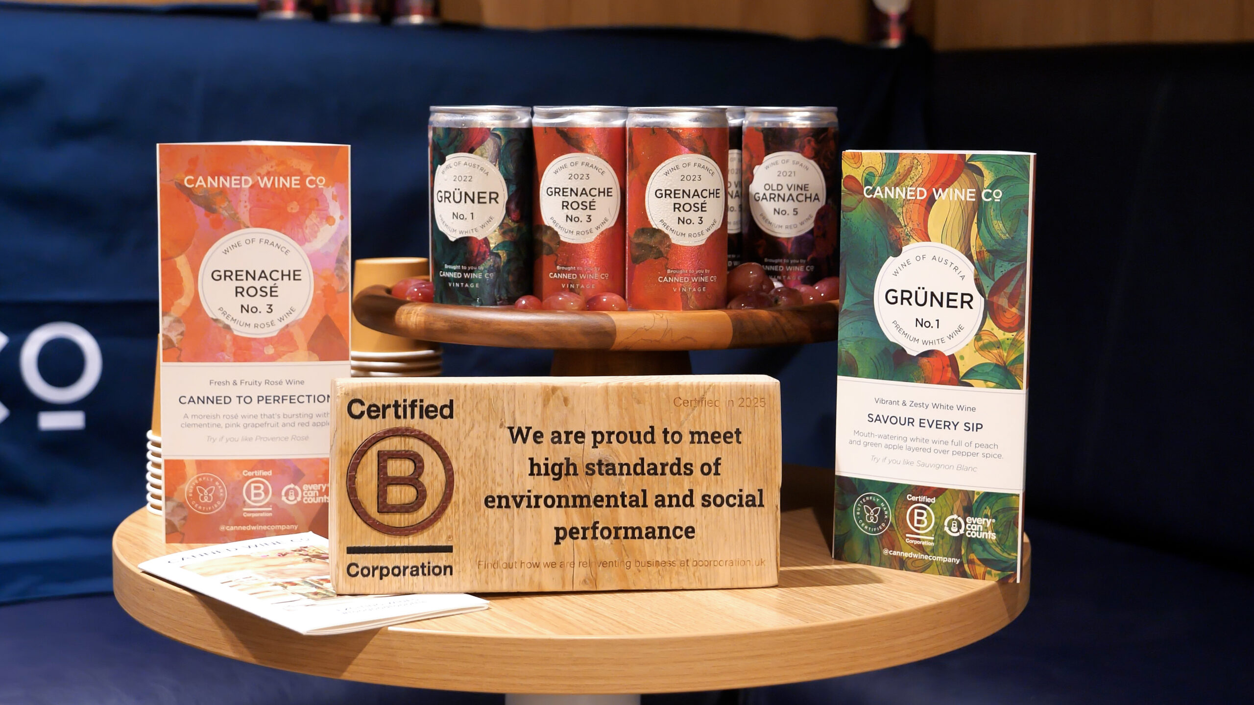 Canned Wine Co. display range on board CalMac Ferries